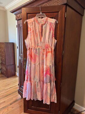 Johnny Was Sleeveless Silk Dress